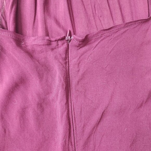 Brandy Melville Maroon Tank Dress Lightweight Sheer Mini Dress Swim Cover S - Picture 3 of 6